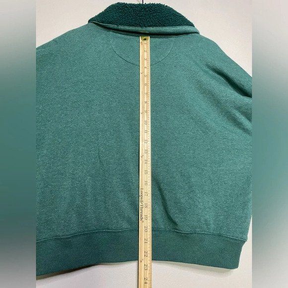 American Eagle Green sweatshirt XL Sherpa collar Super Soft Goblin Gremlincore - Picture 7 of 7